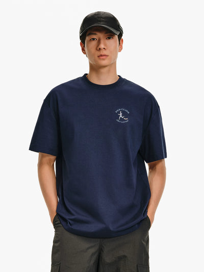 Graphic Print Cotton Crewneck T-Shirt