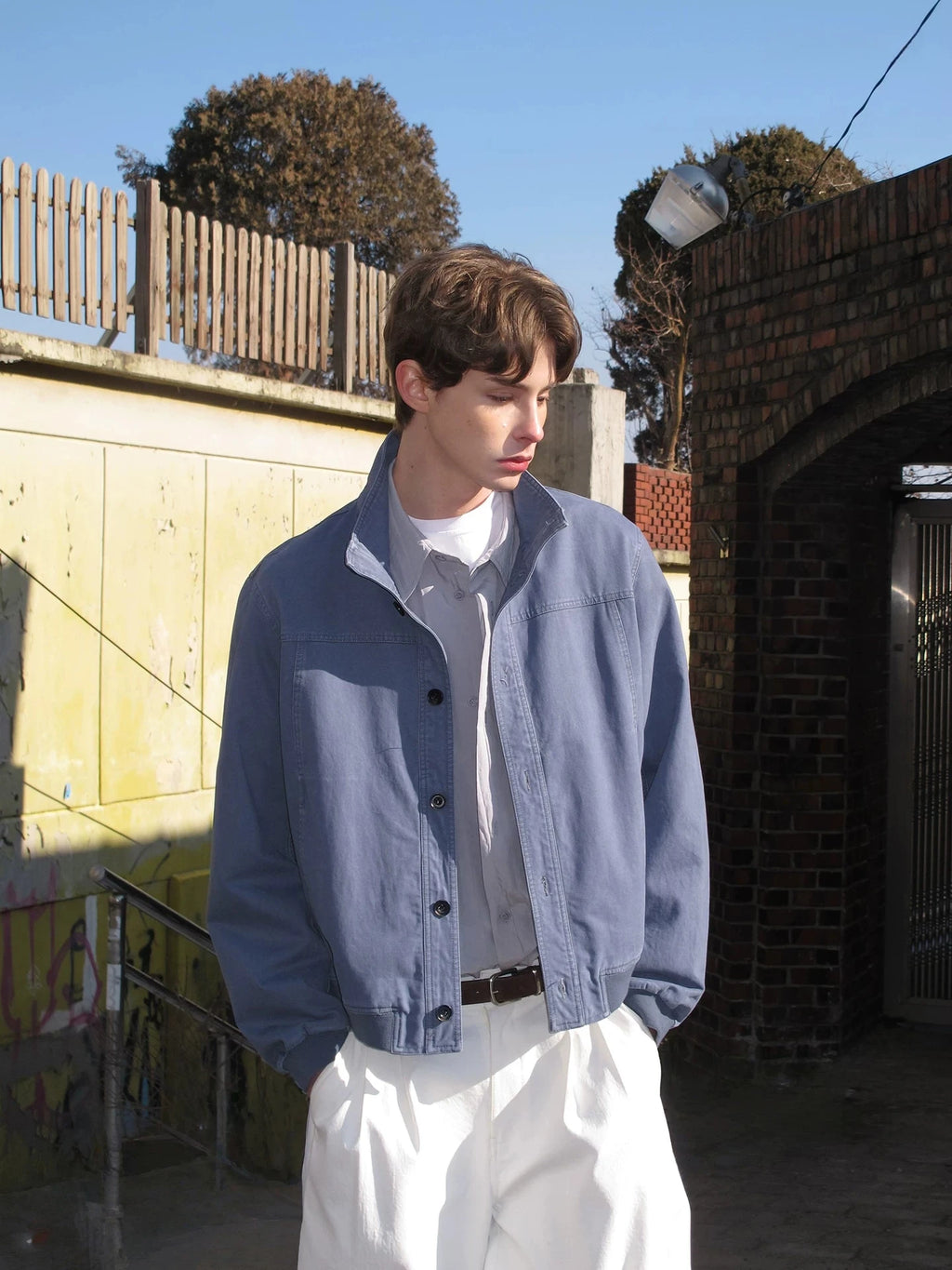 Washed Cotton Harrington Jacket