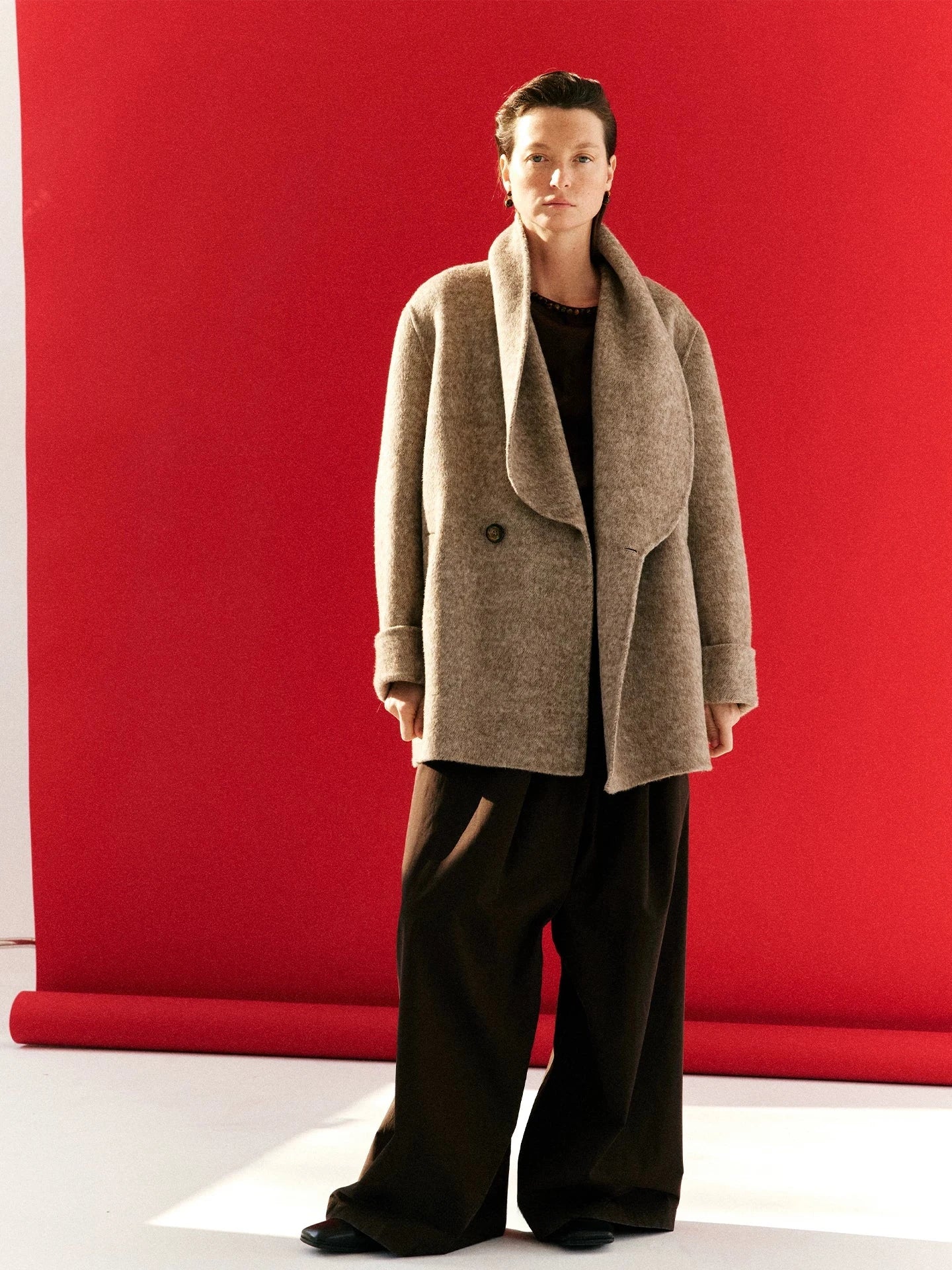 Wool Alpaca Blend Oversized Coat