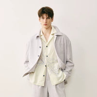 Boxy Single-Breasted Patch Pocket Jacket