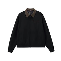 Convertible Plaid Collar Harrington Jacket