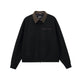 Convertible Plaid Collar Harrington Jacket