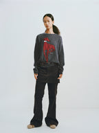 Corduroy Layered Flared Trousers