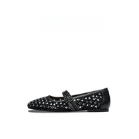 Manon Rhinestone Embellished Denim Flats