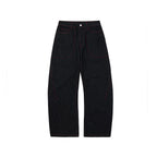 Contrast Stitch Wide-Leg Denim Jeans