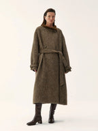 Oversized Mohair Blend Belted Coat