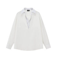 Layered Patchwork Oversized Shirt