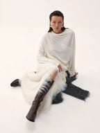 Echo Draped Wool Turtleneck Top