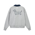 Embroidered Puppy Polo Sweatshirt