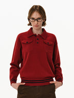 Equestrian Jacquard Polo Sweater
