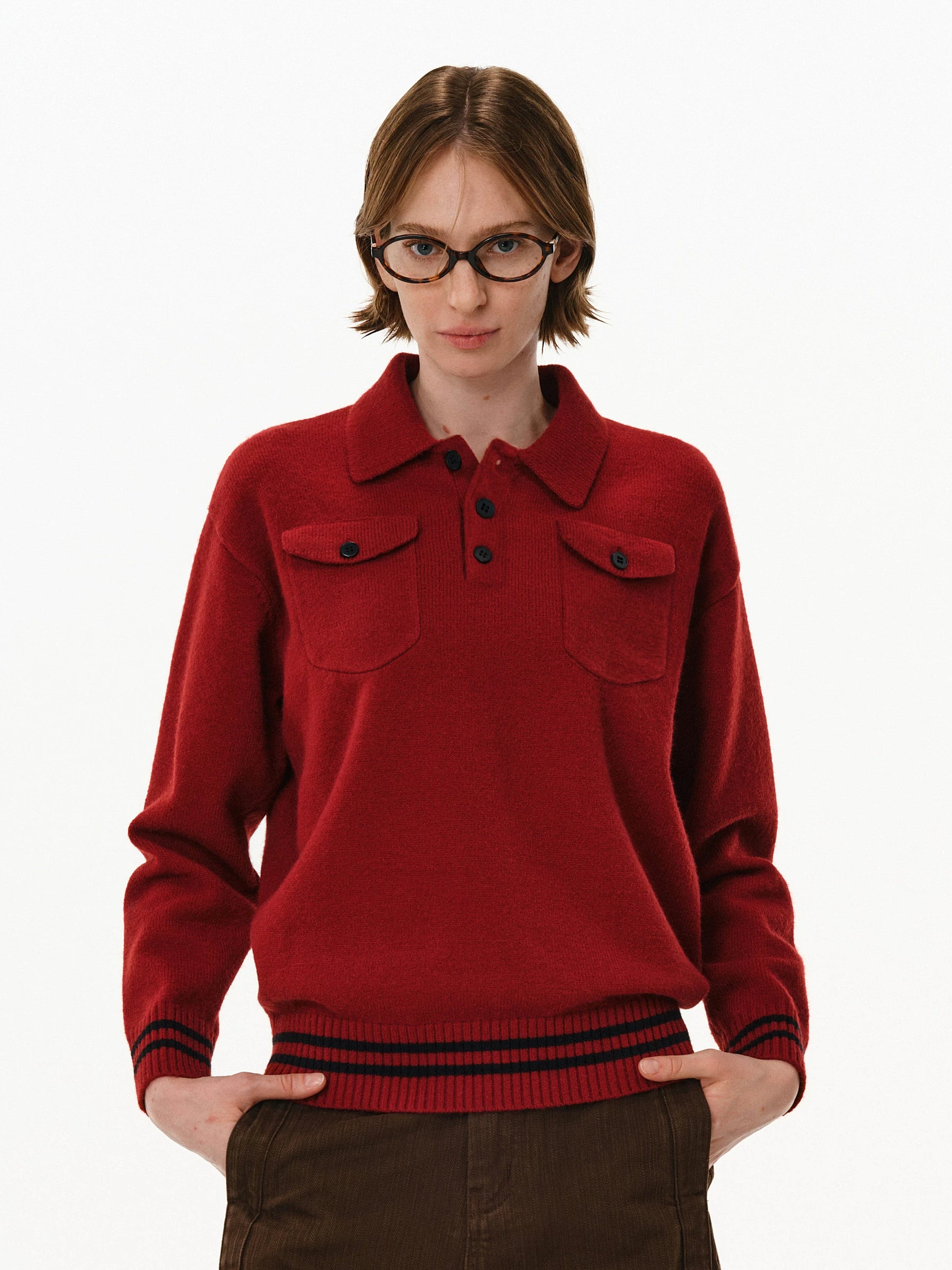 Equestrian Jacquard Polo Sweater