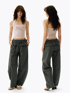 Tie-Waist Wide-Leg Trousers