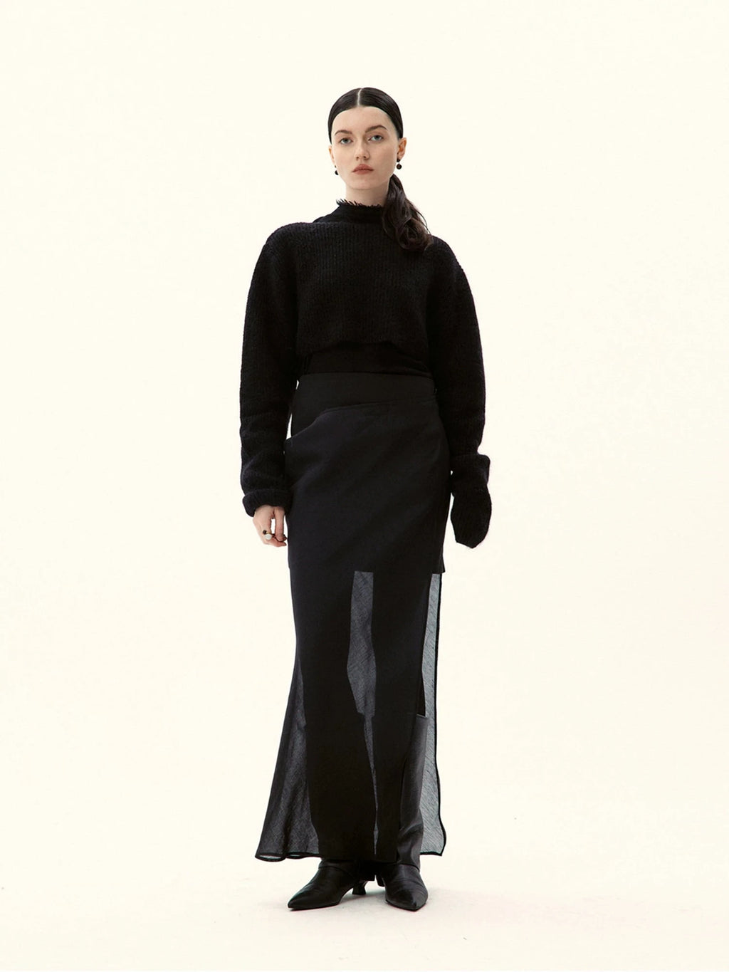 Double-Layered Hazy Maxi Skirt