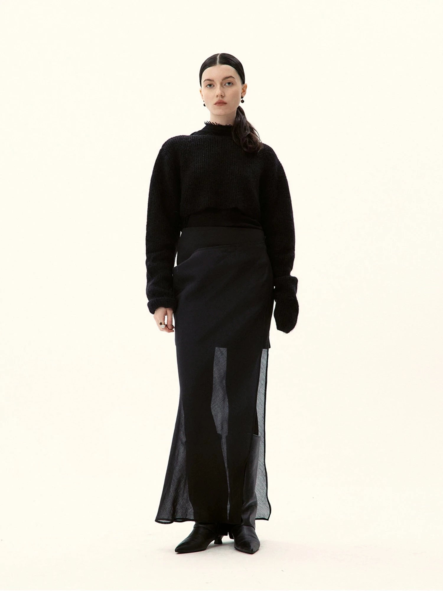 Double-Layered Hazy Maxi Skirt