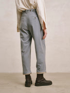 Pleated Corduroy Tapered Trousers