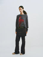 Corduroy Layered Flared Trousers
