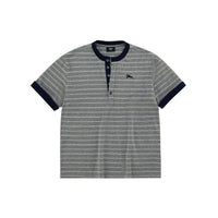 Striped Cotton Henley T-Shirt