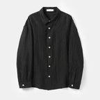 Textured Striped Oversized Shirt