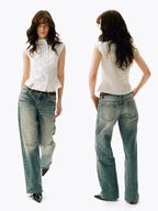 Tailored Sleeveless Stand-Collar Shirt