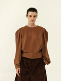 Australian Wool Structured Shoulder Top