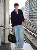 Merino Wool Polo Sweater