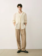 Cotton Ramie Blend Relaxed Shirt