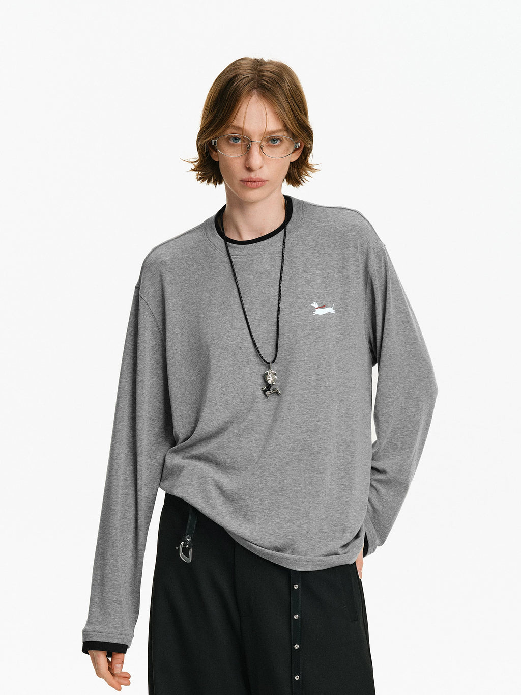 Layered Effect Long Sleeve Graphic Tee