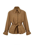 Belted Utility Short Trench Coat