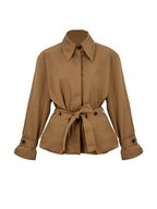 Belted Utility Short Trench Coat