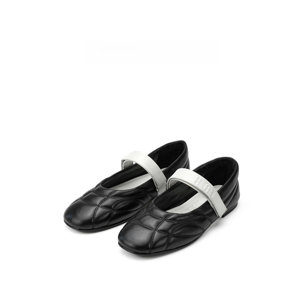 Quilted Sheepskin Ballet Flats