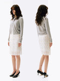 Wool Blend Classic Crewneck Cardigan