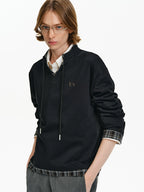 Dachshund Embroidered Layered Sweatshirt
