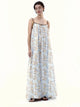 Naples Garden Floral Leather-Belted Dress