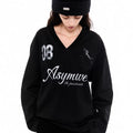 Asymwe Oversized V-Neck Graphic Jersey