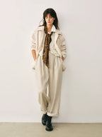 Jacquard Striped Cotton-Linen Jacket