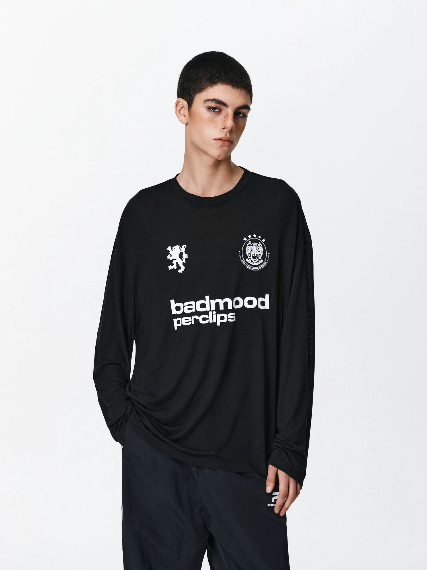 Graphic Print Oversized Long-Sleeve Tee