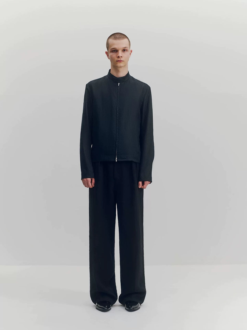 Iguacu Linen Stand Collar Jacket