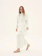 Acetate Flutter Sleeve Top And Trouser Set