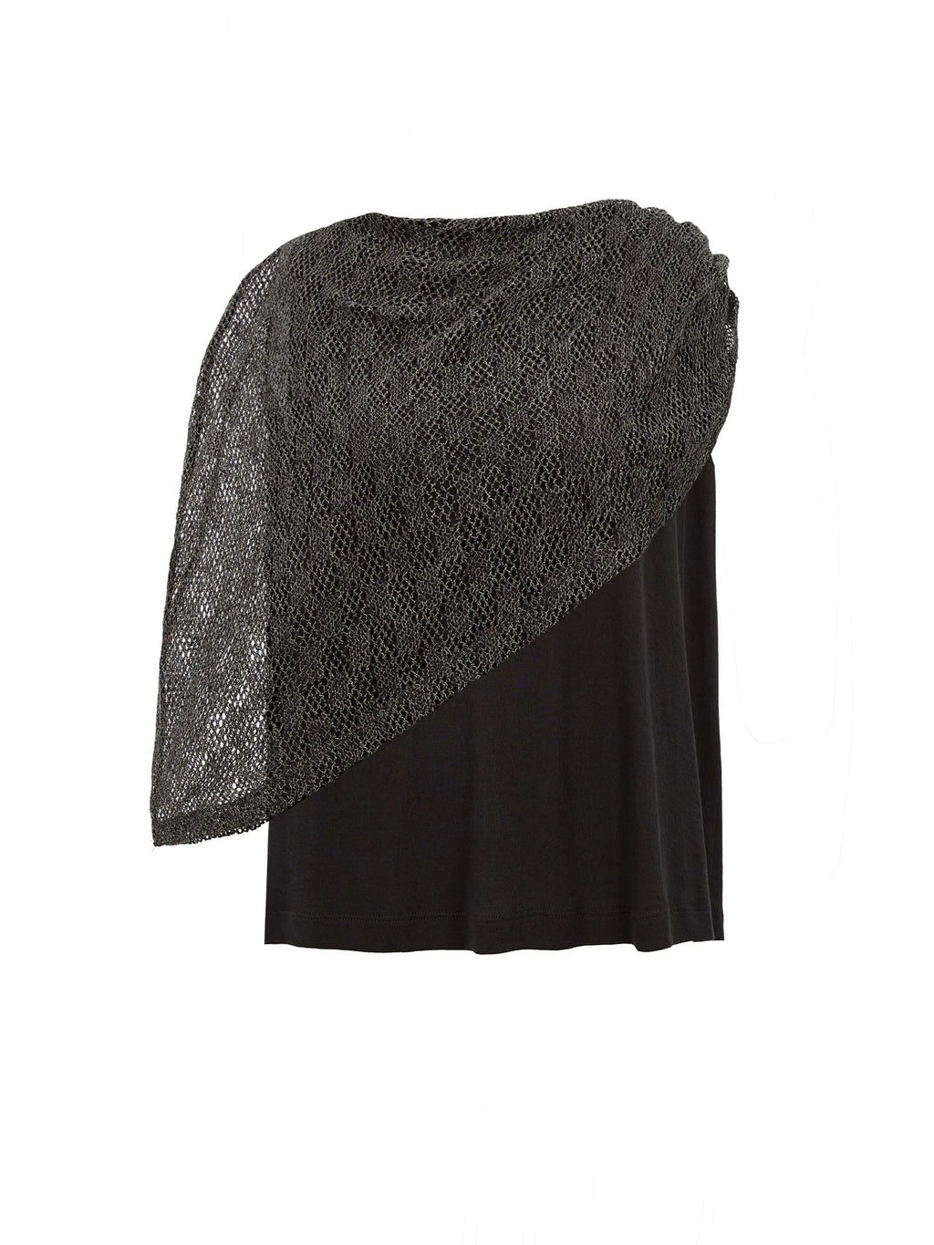 Asymmetrical Mesh Layered Sleeveless Top