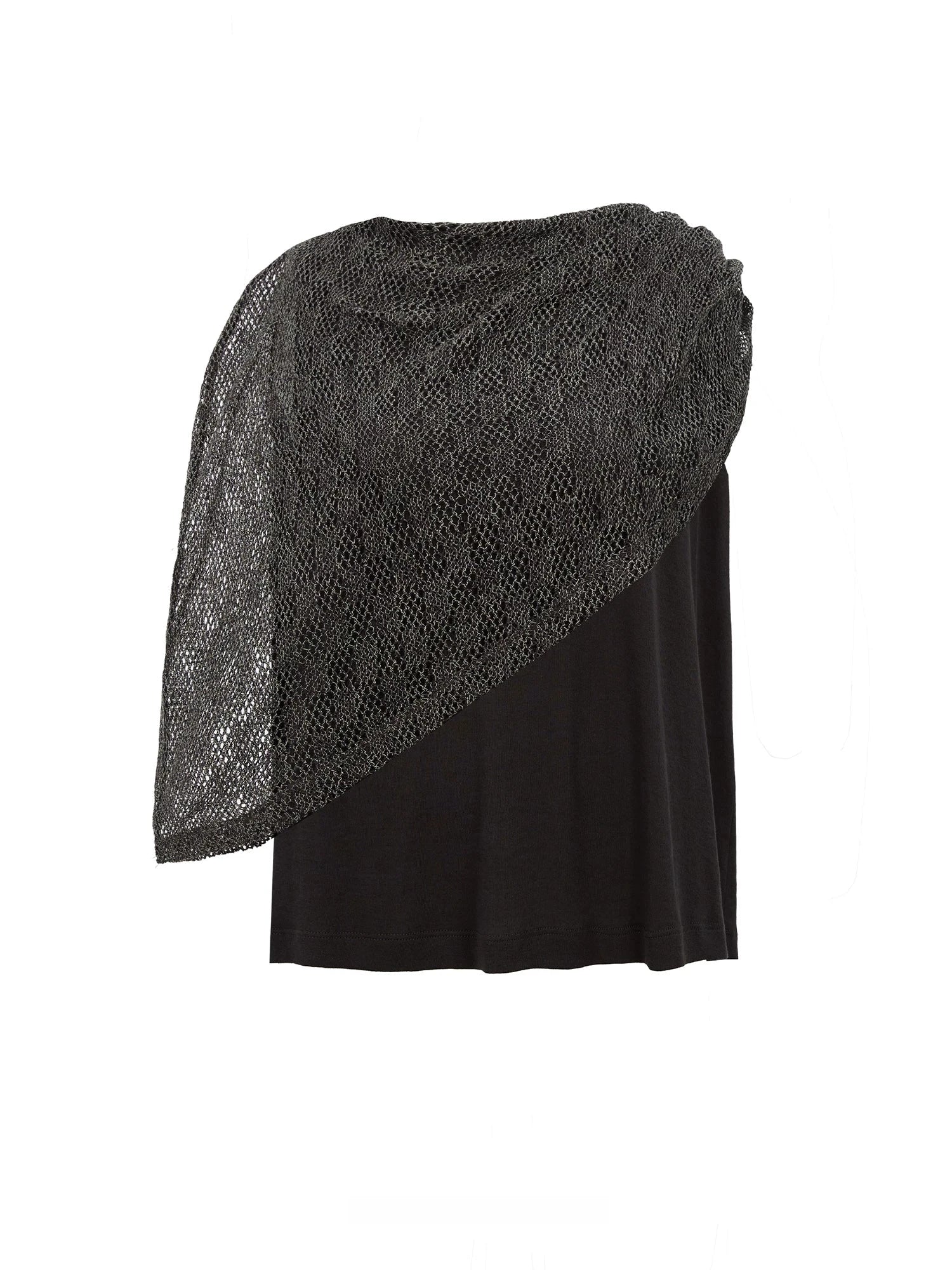 Asymmetrical Mesh Layered Sleeveless Top