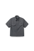 Wool Blend Utility Short Sleeve Shirt