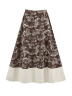 Toile De Jouy A-Line Midi Skirt