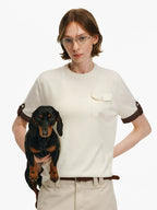 Silk Wool Blend Pocket Knit Top