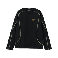 Contrast Stitch Long Sleeve Crewneck