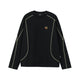Contrast Stitch Long Sleeve Crewneck