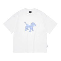 Gingham Puppy Patch Cotton T-Shirt