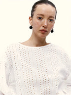 White Water-Soluble Lace Blouse