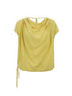 Draped Boat Neck Jersey Top