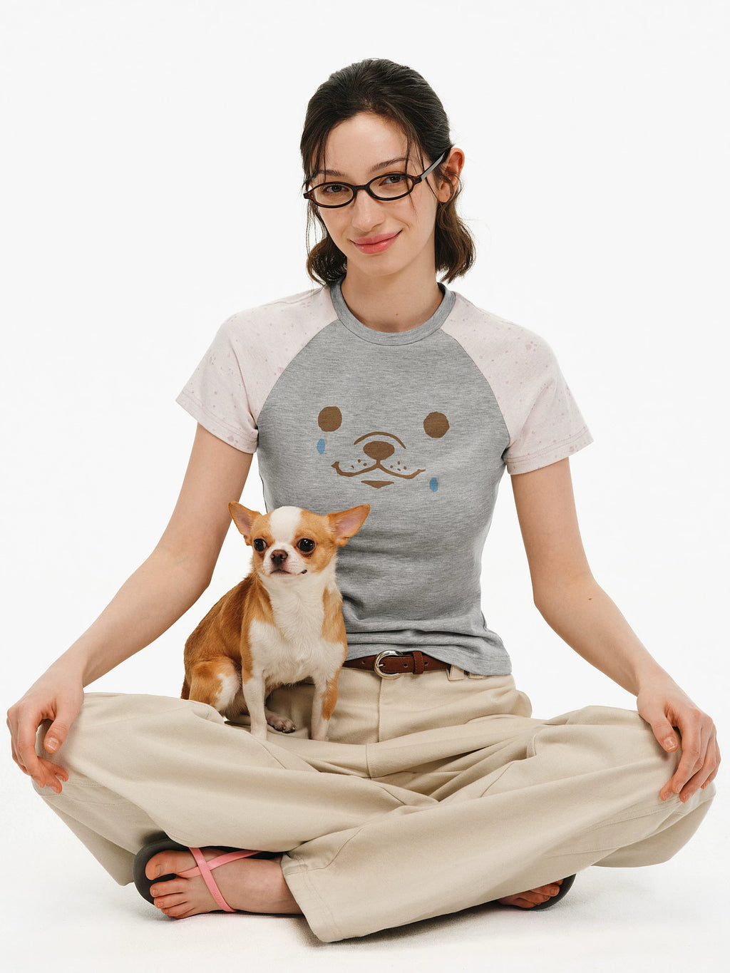 Crying Dog Graphic Raglan T-Shirt