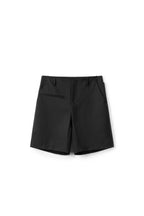 Asymmetrical Waist Leather Tailored Shorts